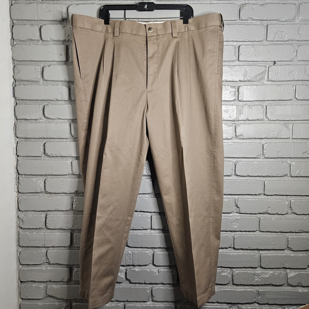 Oak Hill Mens Dress Pants‎ 44 x 28 Khaki Tan Chinos